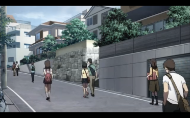 Mirai Nikki episode 1, walking to school